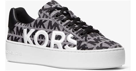 michael kors poppy sneaker black|Michael Kors poppy sneakers.